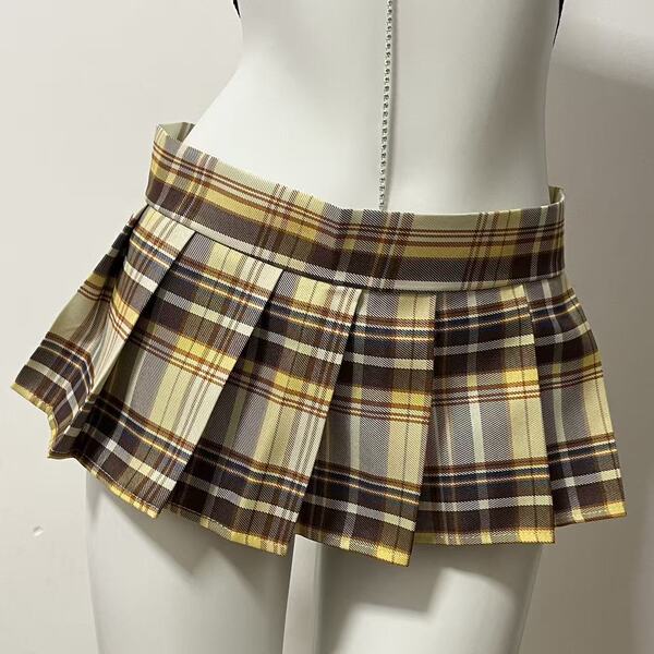 Sexy Student Uniform Skirt - JK Style Plaid Mini Pleated Skirt for Women, Cosplay & Lingerie Outfit - Color No. 3