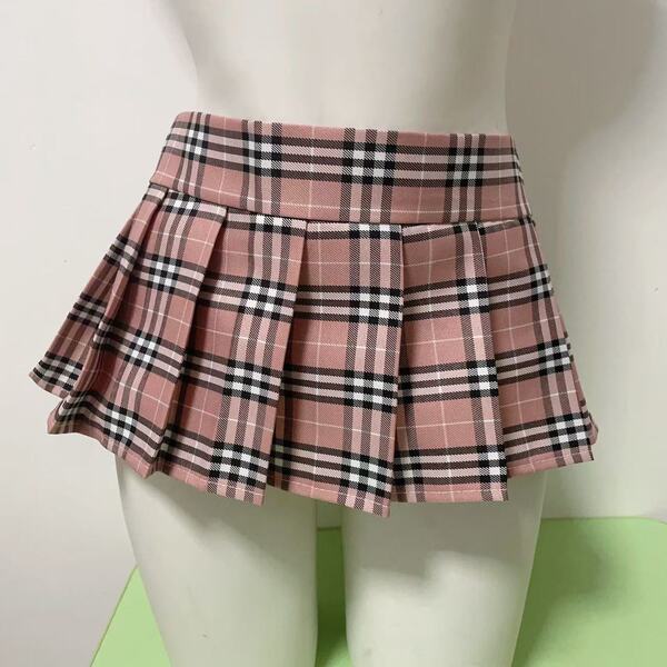 Sexy Student Uniform Skirt - JK Style Plaid Mini Pleated Skirt for Women, Cosplay & Lingerie Outfit - Color #4