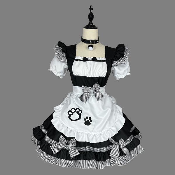 New Cat Girl Maid Costume - Plus Size Japanese Kawaii Cosplay Outfit, Classic Black & White Maid Dress