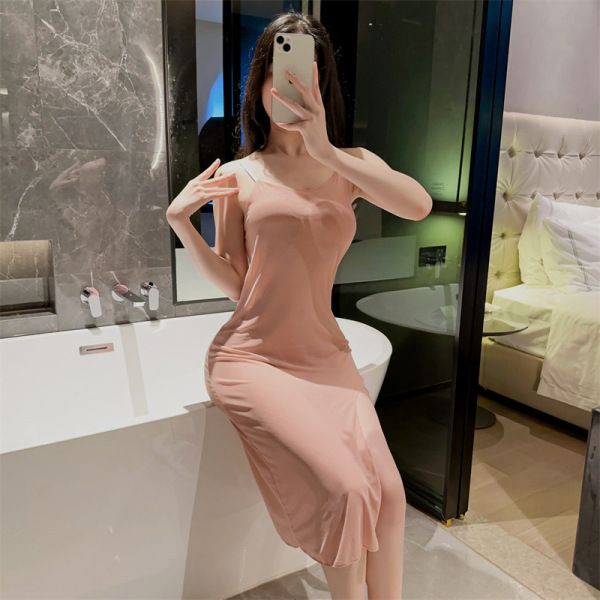 Transparent Sexy Lingerie Set - Seductive Sheer Sleepwear & Roleplay Costume for Couples - 611 skin pink