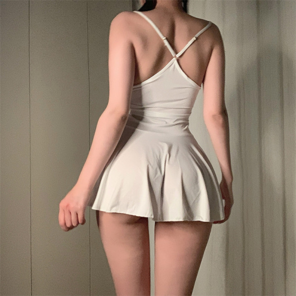 Transparent Sexy Lingerie Set - Seductive Sheer Sleepwear & Roleplay Costume for Couples - 617 White