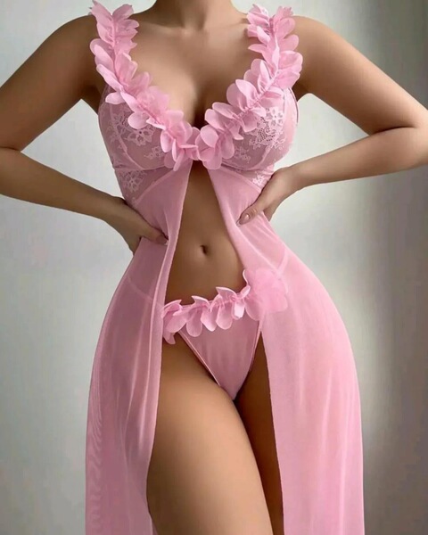 Pure Allure Lace Slip Dress - Sexy Low-Cut Strapless Long Dress for Women, Elegant Bridal & Lingerie Styling - pink