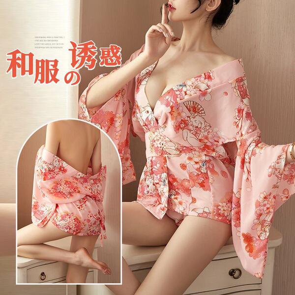 Dorothy Plus Size Japanese Vintage Kimono Lingerie - Sheer Sleeve Sexy Corset Costume