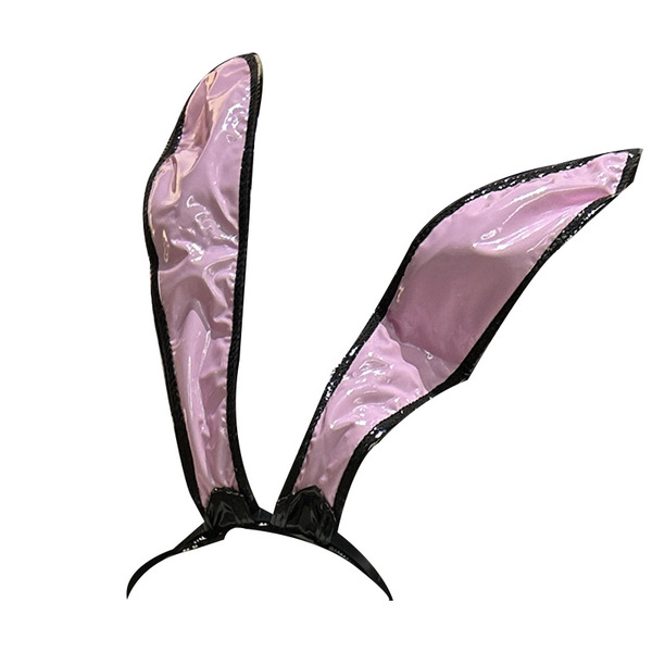 Bunny Costume Set - Semi-Transparent Sexy Bunny Girl Outfit for Cosplay & Role Play - 8015 Black Pink Rabbit Ears