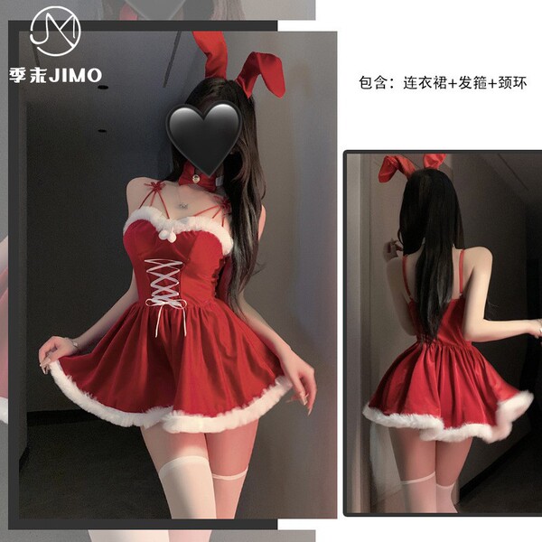 Velvet Bunny Girl Costume - Sexy Holiday Cosplay Outfit for New Year's Eve Party - 8098