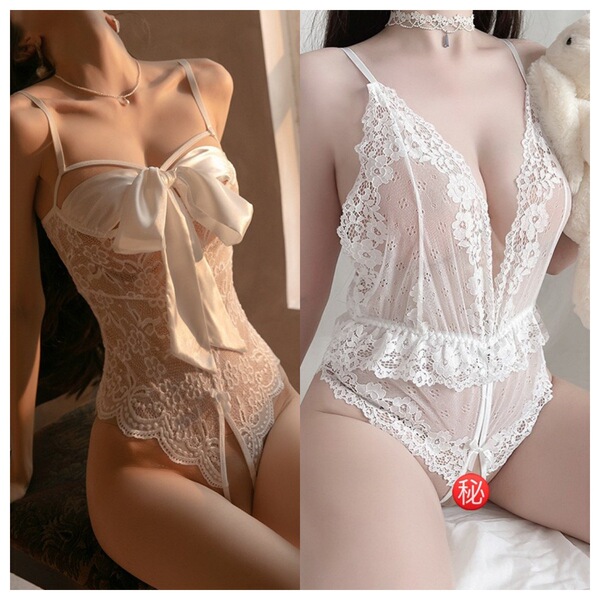 Meiyoujia Sexy Lingerie for Women – Premium Passionate Intimate Apparel & Matching Panties Set - 8222 White + 8336 White