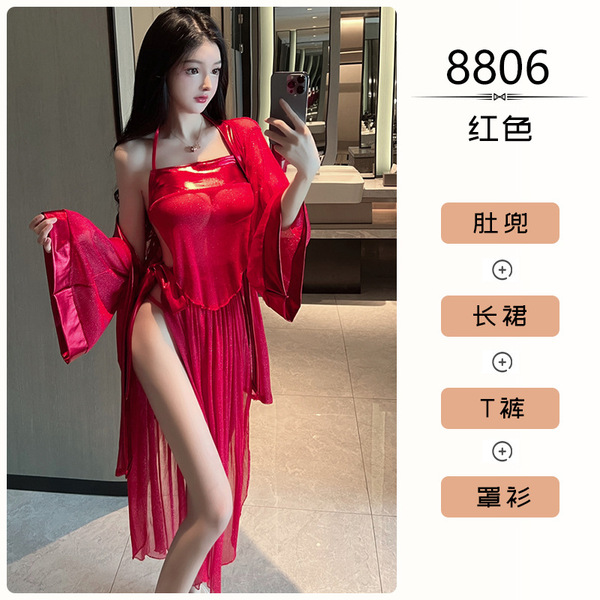 Hot New Year Lingerie Set - Sexy Lace Bunny Costume & Hollow Sleepwear for Christmas & Valentine's Day - 8806