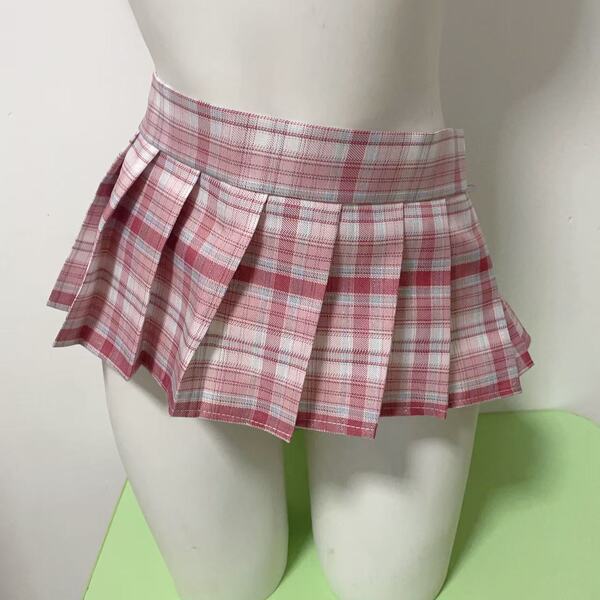 Sexy Student Uniform Skirt - JK Style Plaid Mini Pleated Skirt for Women, Cosplay & Lingerie Outfit - Color No. 8