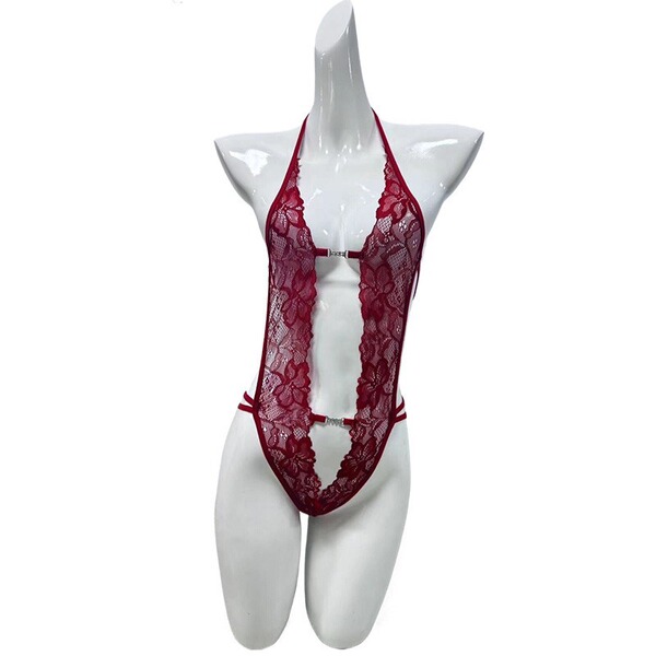 Sensual Japanese-Style JK Uniform Bodysuit – Pure & Tempting Schoolgirl Cosplay Deadstock Swimsuit - 9091 - Burgundy Three-Point Bodysuit