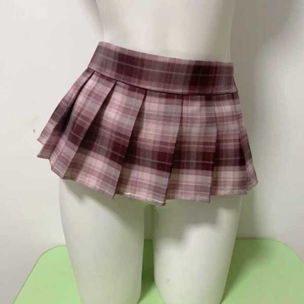 Sexy Student Uniform Skirt - JK Style Plaid Mini Pleated Skirt for Women, Cosplay & Lingerie Outfit - Color No. 9