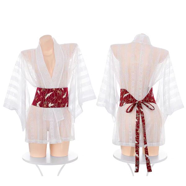 Ancient chinese hanfu robe set - qin-han inspired drag-tail court dress with matching lingerie and kimono style