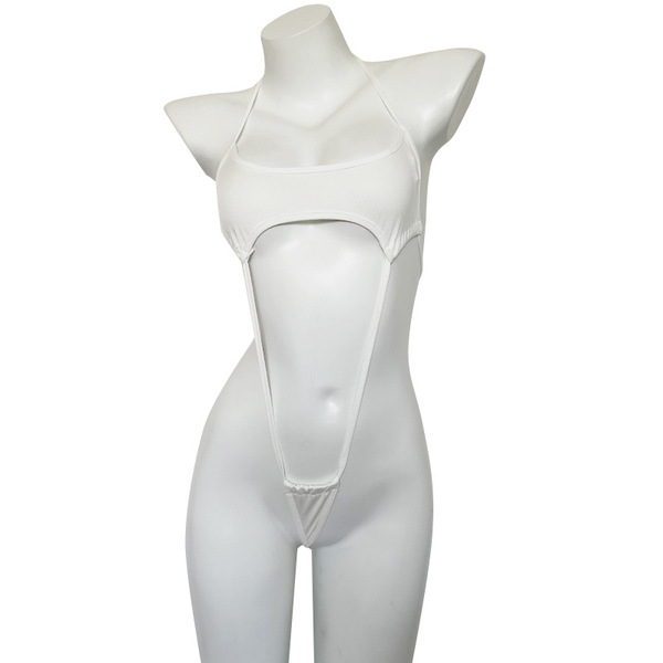 Anime-inspired bodysuit featuring a playful cow print design, perfect for bedroom fun with its seductive allure and no-undres...