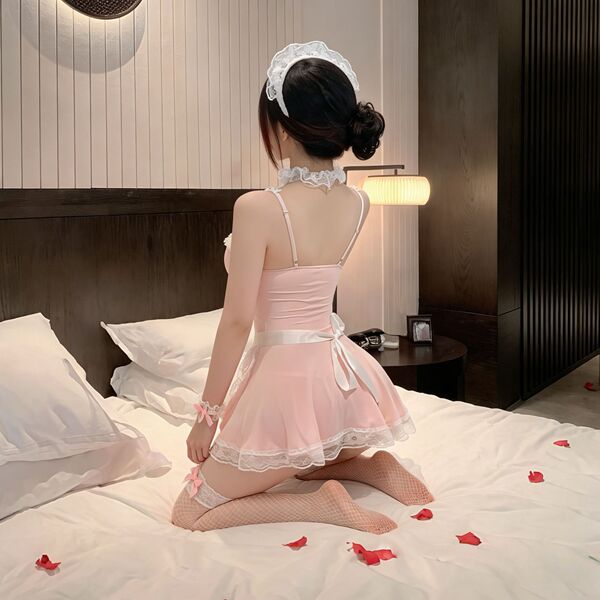 Anime maid costume cosplay dress featuring cute lolita design, perfect for women and crossplay outfits with lace details and ...