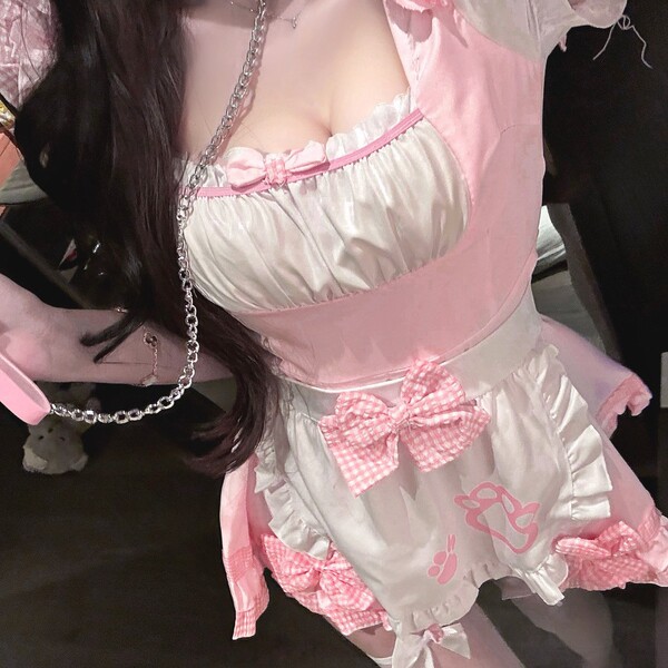 Baodan maid costume cosplay - cute cat girl lolita dress for anime fans & soft girl aesthetic