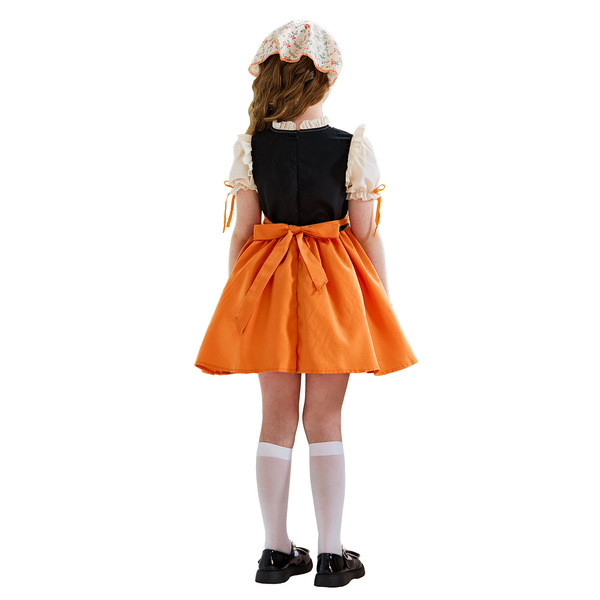 Bavarian childrens dirndl dress - oktoberfest bavarian girl costume, lolita farmhouse style dress for girls