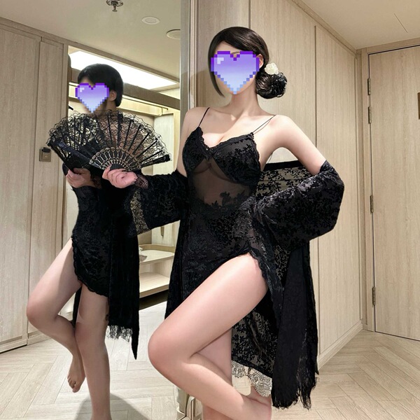Plus Size Floral Velvet Bralette Sleep Set - Chinese-Inspired Lace Sheer Cami & Shorts - Black camisole + flocked outer robe