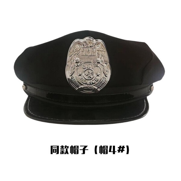 Zeyou Sexy Police Uniform Costume for Women - Overwatch-Inspired Role Play Outfit with Seductive Officer Design - Single shot of a black hat