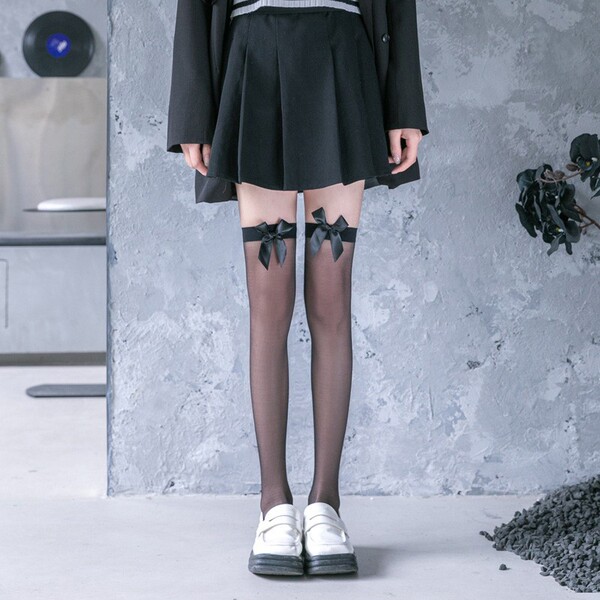 Maid Dress Cosplay Costume - Sweet Lolita Servant Dress for Women, Plus Size Cute Maid Outfit for Daily Wear & School - Black stockings