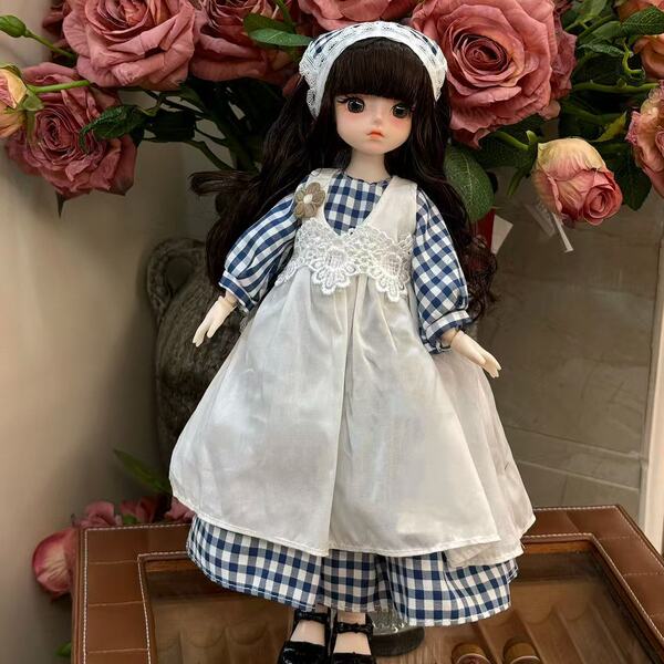 BJD Doll 6-Part Outfit Set for 30cm Dolls - Princess Dress-Up Clothes Kit for Girls & Collectors - Bluebell