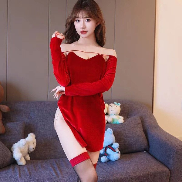 Japanese Maid Outfit Set - Sexy Cosplay Lingerie, Kimono Style JK Uniform & Seductive Sleepwear for Women - Bride (sleeve bodysuit)