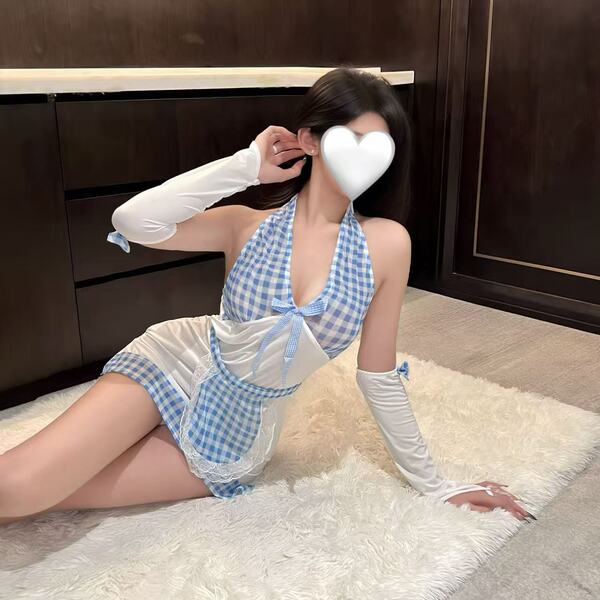 Cherry romance lingerie set featuring a seductive maid costume with a sexy pencil skirt and matching sleepwear, perfect for i...