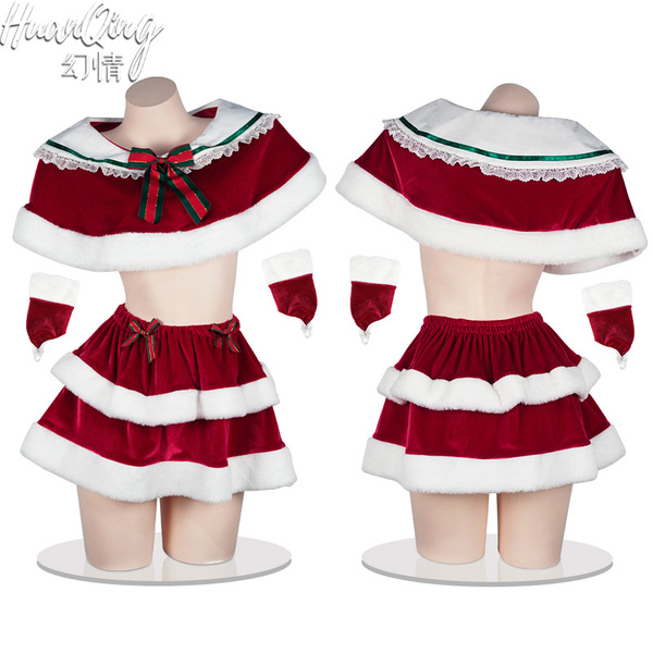 Christmas sexy lingerie set for small bust - sweet & seductive holiday sleepwear outfit for women