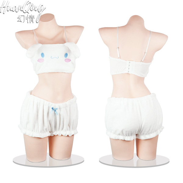 Cinnamoroll & my melody lingerie set – cute kawaii cartoon bra & brief set for women, featuring adorable bunny design and sof...
