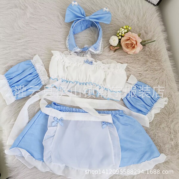 Cute maid lingerie set for small busts - pure & tempting lolita style servant costume outfit