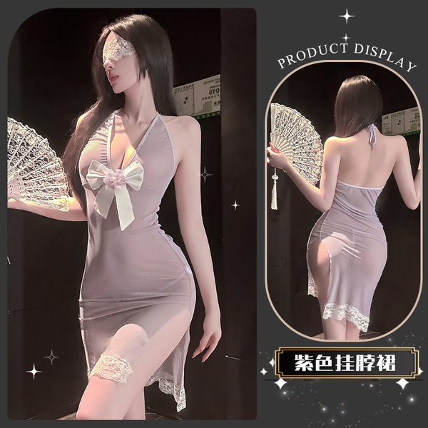 Golden Night Sweet Neckline Lingerie - Sensual Butterfly Bra Set with Sheer Cup Detail for Women - Butterfly-shaped pillow for a restful sleep ~ [Purple] + white bodysuit