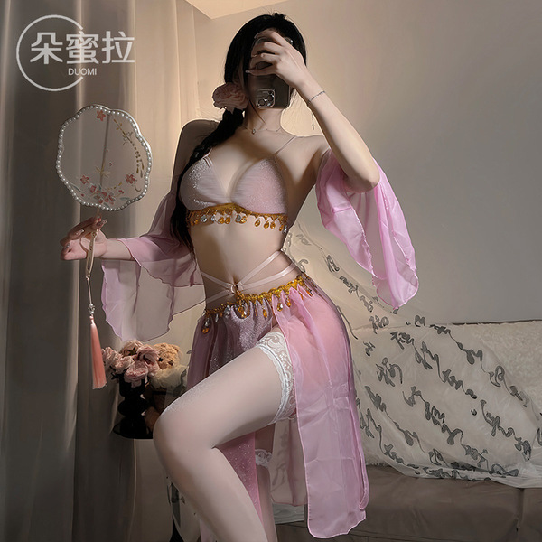 Dunhuang feitian dance costume - chinese ancient style sensual hanfu lingerie, no-remove design