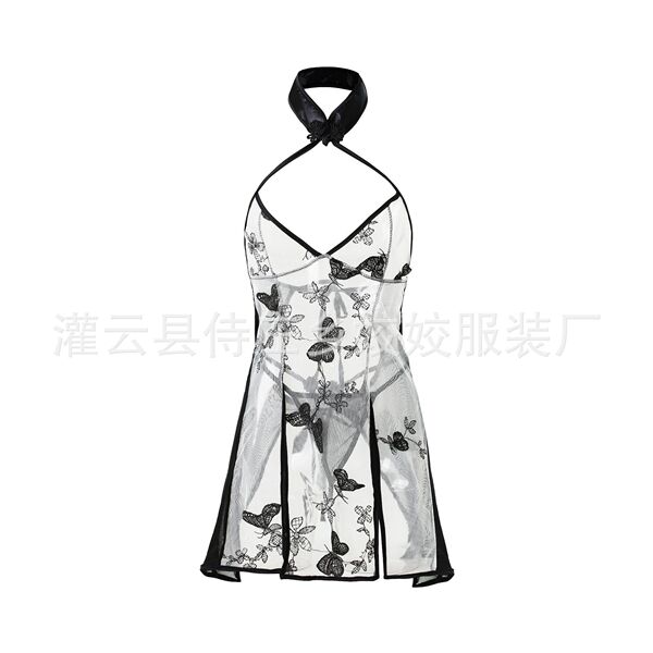 Elegant vintage lace cheongsam set - sexy sheer silk-inspired erotic lingerie for bedroom play