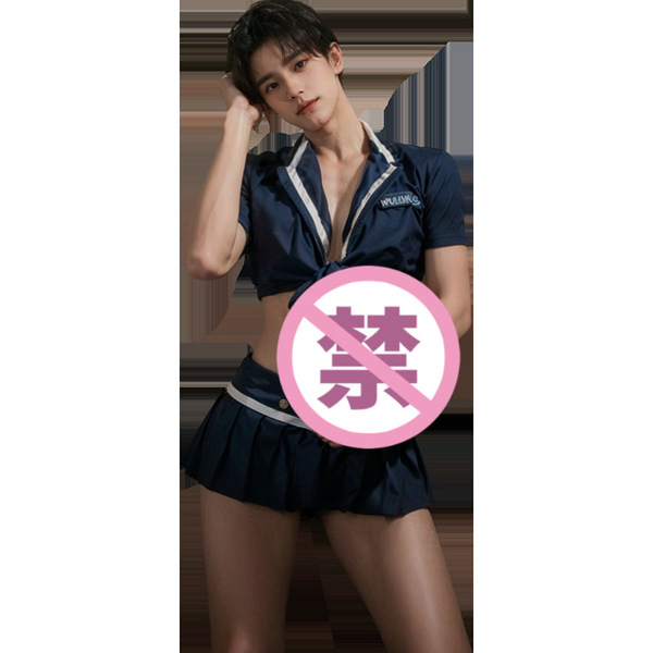 Feimu mens role play lingerie set - sexy uniform costume sleepwear for couples, plus size temptation outfit