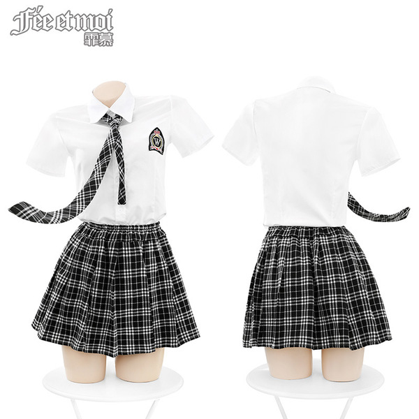 Feimu seductive lingerie set - school uniform jk style outfit for women, sexy costume ensemble