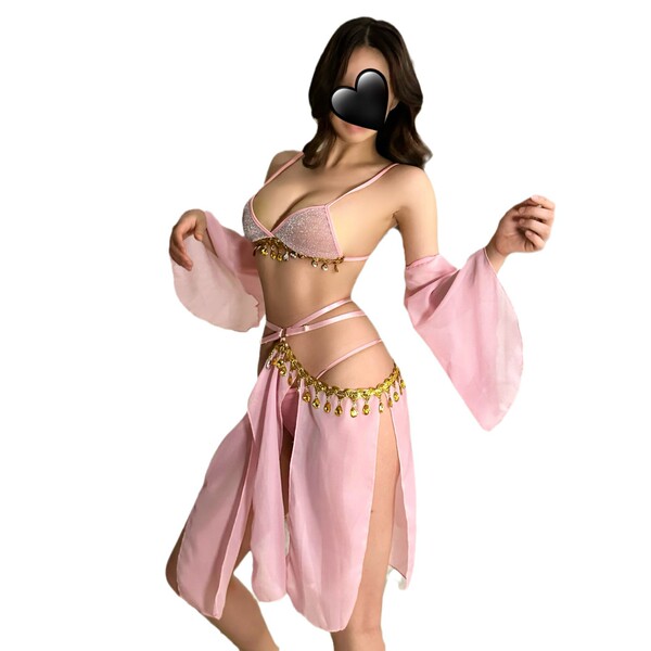 Golden night sexy lingerie set - retro princess belly dance bodice & lace sleepwear outfit for new year, featuring a pink bik...