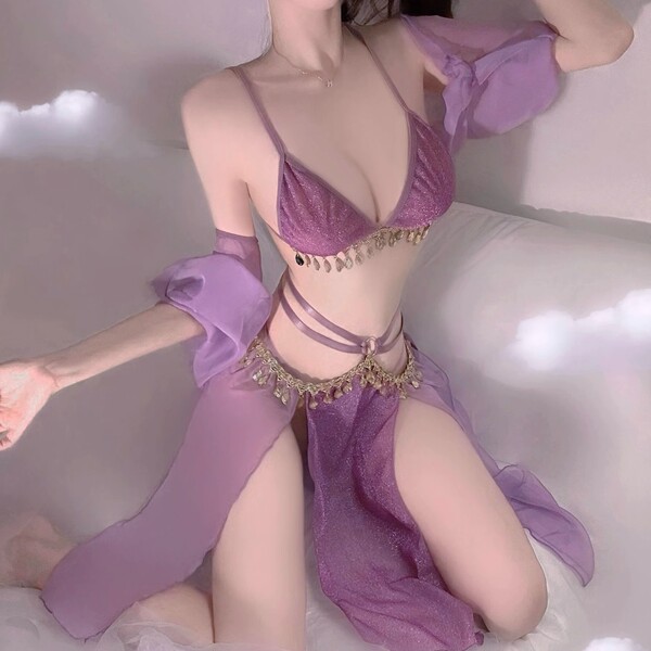 Gomeng vintage chinese lingerie set featuring a sexy hanfu-style design with lace and chiffon bodice, traditional doudou top,...