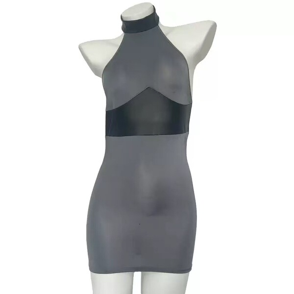Sexy Midnight Lingerie Set for Curvy Women - No-Remove Seductive Outfit, Plus Size Up to 200 lbs - grey