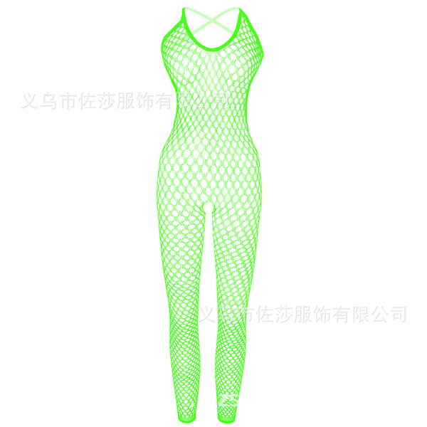 Rose Lace Sexy Lingerie Set - Sheer Mesh Bodysuit with Floral Embellishment for Women - Fruit Green