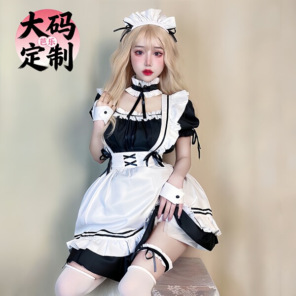 Large-size cosplay maid dress - japanese lolita style sexy costume for women