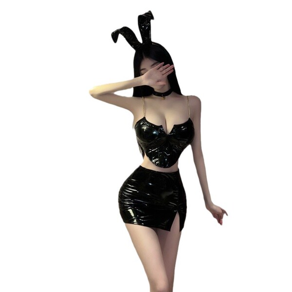 Sexy gueiyun lingerie set featuring pu leather design, perfect for adults seeking a bold and seductive look.