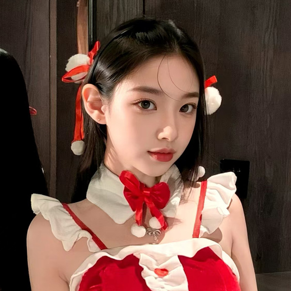 Sexy Christmas Bunny Girl Costume - Naughty Holiday Lingerie Set for New Year's Eve & Nightclub Outfits - 03 Hair accessories (a pair)