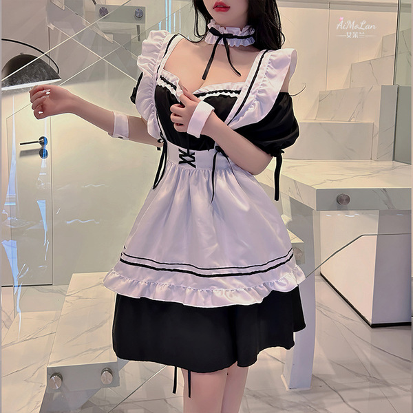 Halloween maid costume - japanese style lolita student dress, cosplay servant outfit for women