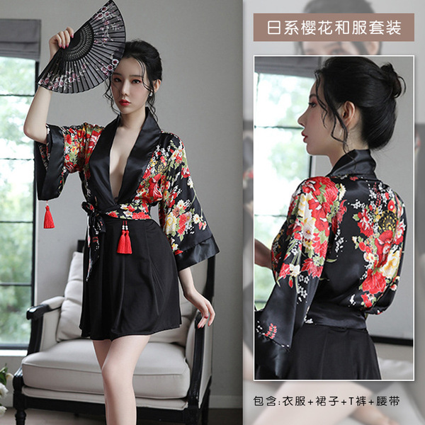 Muxue 1009 Japanese-Style Erotic Lingerie Set – Sexy Kimono-Themed Roleplay Outfit for Women - Image Set