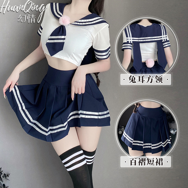 Japanese-korean school uniform set - cute sailor collar bunny jk outfit, pure & alluring student style featuring a sailor col...