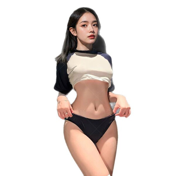 Japanese-style sexy lingerie set - cute schoolgirl gymnastics outfit, slim-fit campus uniform swimwear featuring stylish desi...