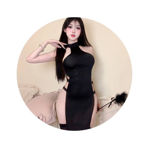 Sexy lace bodycon dress with high waist and side slits, elegant sheer design, perfect for evening wear.