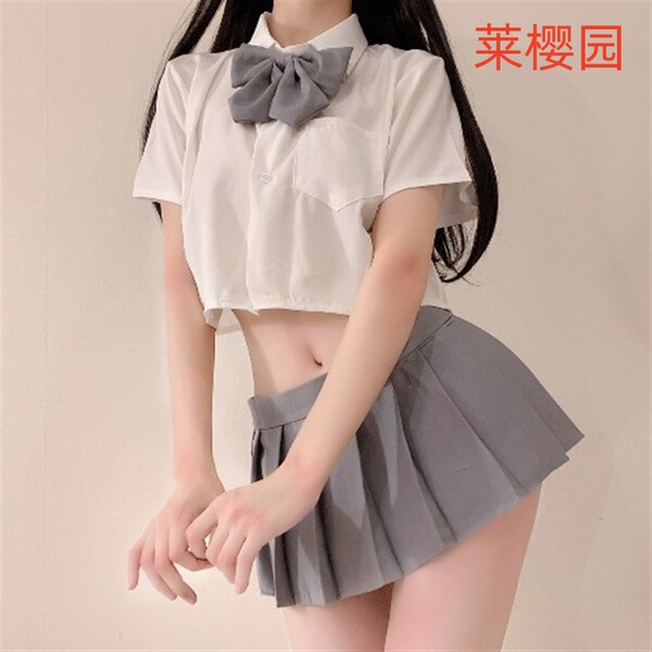 Seductive Pleated Skirt Lingerie Set – Cute JK Uniform Style Women's Sexy Student Outfit - Laiyingyuan [Top + Skirt + Bow + Underwear]
