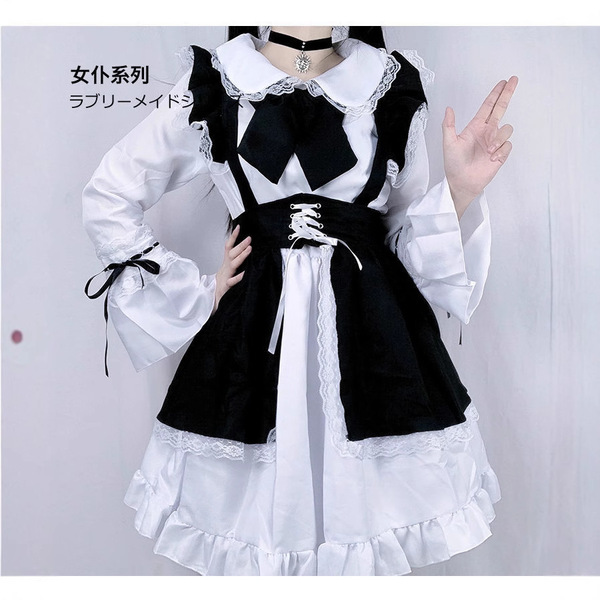 Japanese maid costume dress - long sleeve cute lolita student outfit, sexy-cute cosplay dress for women