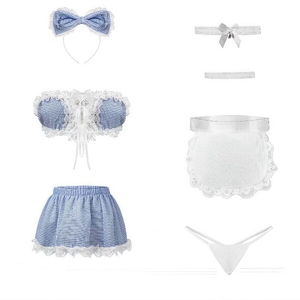 Sexy Lace Maid Costume Set - Japanese Style Role Play Outfit for Women, Soft & Flattering Busty Fit - Maid uniform