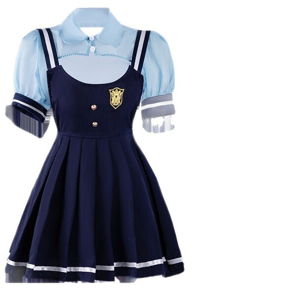 Mannyan cute bunny girl jk uniform set featuring a charming school skirt paired with suspenders, perfect for sweet school out...