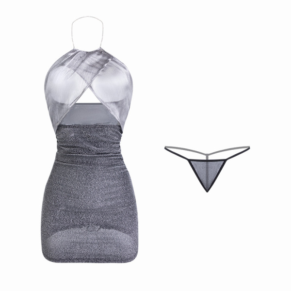 Manyan sexy ol uniform set: strapless secretary skirt & shiny nightclub outfit for confident women